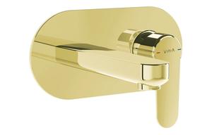 VitrA Root Round Integrated Basin Mixer - Soft Gold